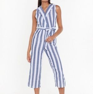 All the Stripe Moves Cropped Jumpsuit